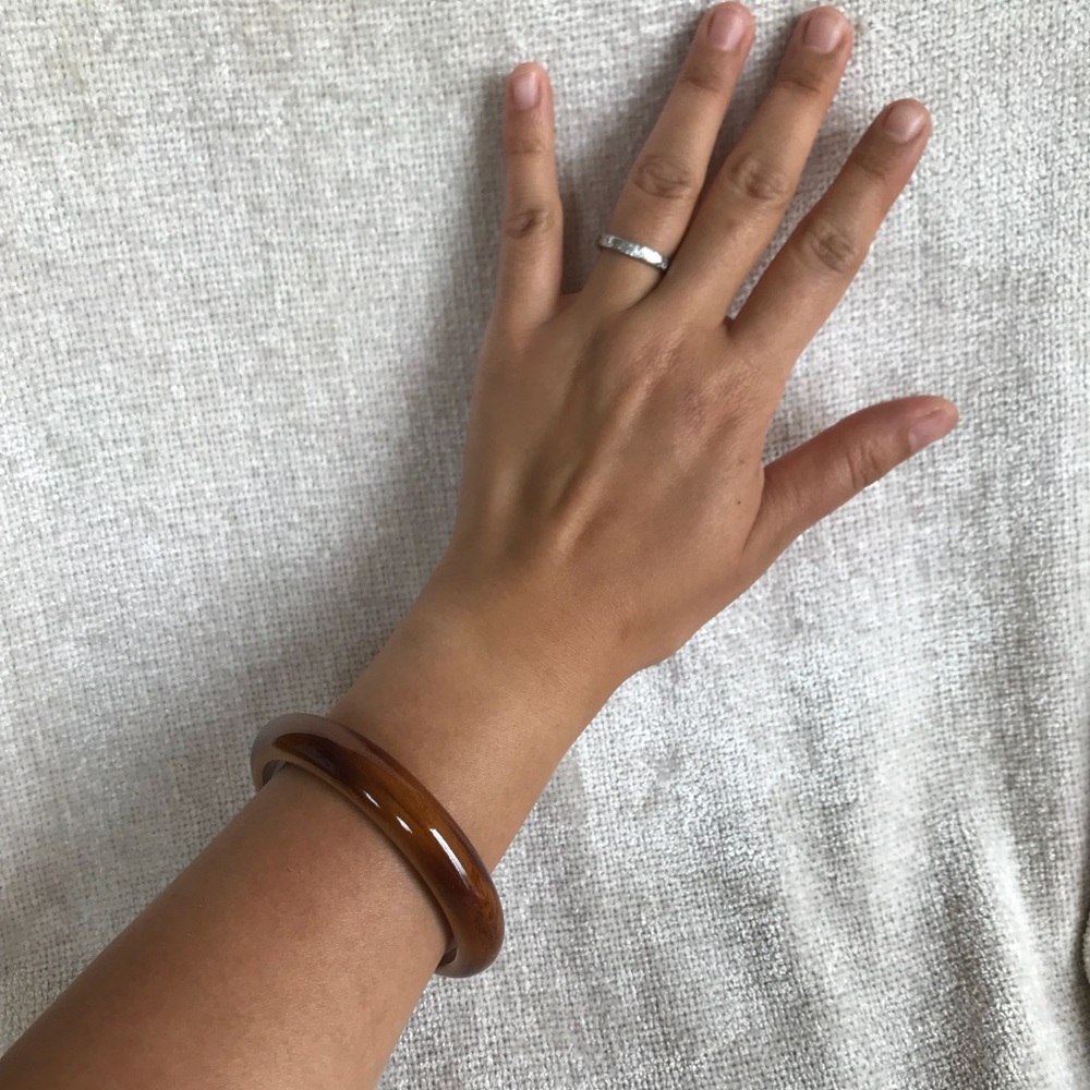 Stackable Shiny Wood Bangle - Picture 5 of 5